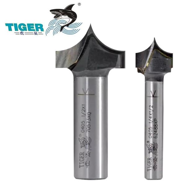 1/2/1/4 Shank  0405 Cnc Machion Tools Carbide Door Panel Ovolo Carving Bit  Pointed Roundover Router Bit tiger Cnc Router Bit