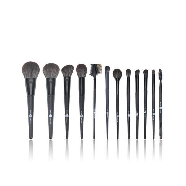Synthetic Hair 12PCS Black Makeup Brush Set Cosmetics Beauty Tool