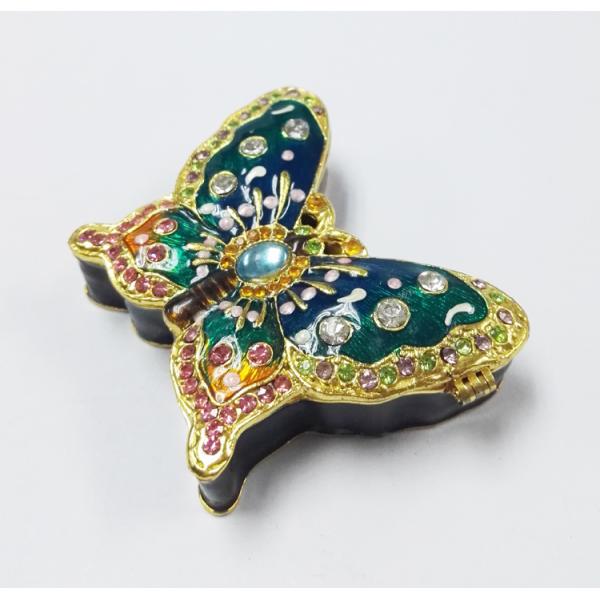 Latest nice pewter fashion butterfly shape custom jewelry packing box