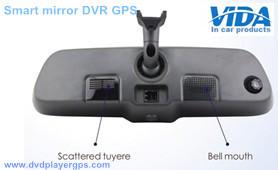 5HD Capacitive TFT Panel Mirror GPS Navigation Built in DVR Function+Blue Glass+bluetooth