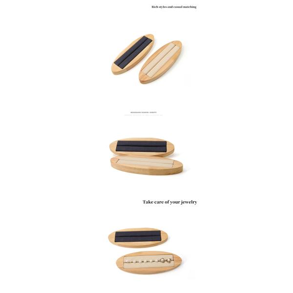 Dispositif de bijoux en bois discret ovale