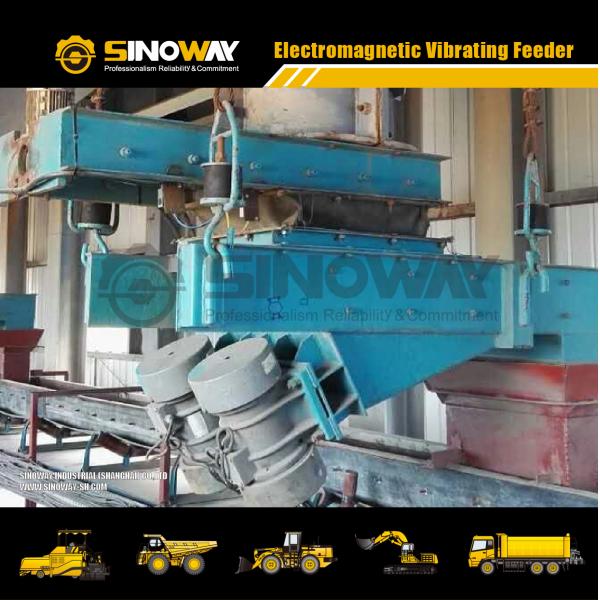 Electromagnetic Vibrating Feeder 2200×1300×300mm Feeding Tank Dimension
