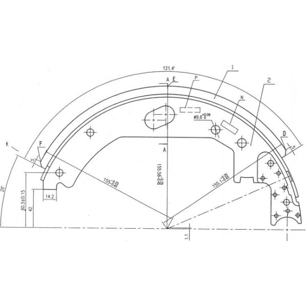 » тормозные колоды трейлера перемещения 12.25*5