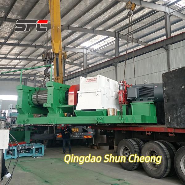 Factory Direct Sale Rubber Crusher & Rubber Cracker with Alloy Chilled Cast Iron Rolls and Emergency Pulling Up Equipment for Tire Recycling