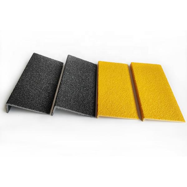 Non Slip FRP Stair Strip Fiberglass L Angle Profiles for Stair Nosing Cutting Service