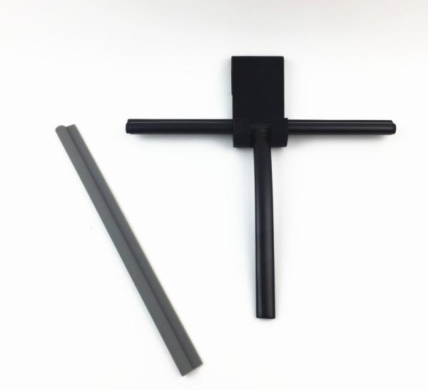 10 Inch Black Stainless Steel Window Squeegee 26.5X21X4 Cm Lightweight