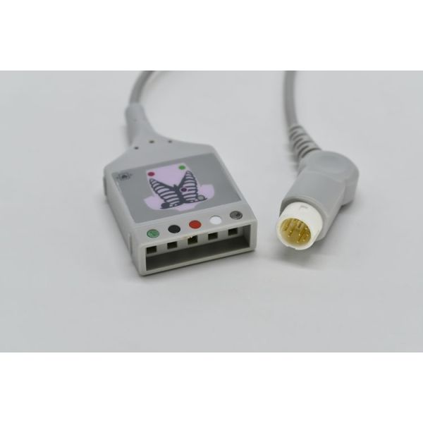 OEM Medical Consumables from China Factory 78352C 7834C 12 Pin Five-Lead ECG Main Cable Compatible with ECG Lead