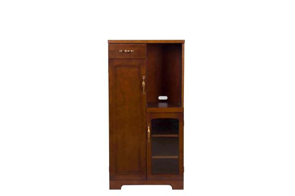 Handmade Kitchen Cabinet Storage Glass Fronted Cupboard With Five Adjustable Shelves