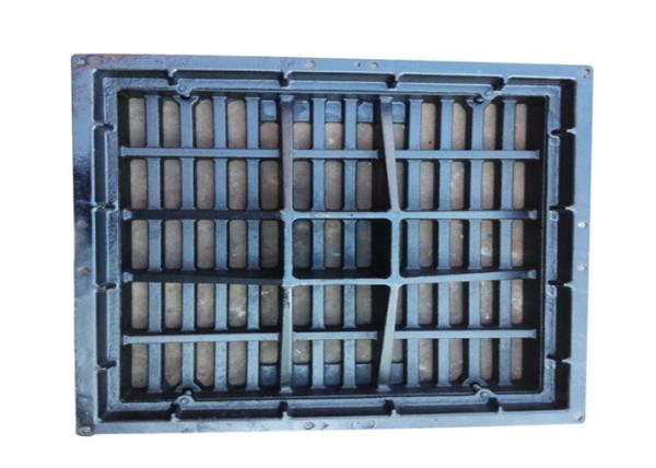 Durable Cast Iron Gully Grid Rectangle Black Grey Color 450mm X 750mm