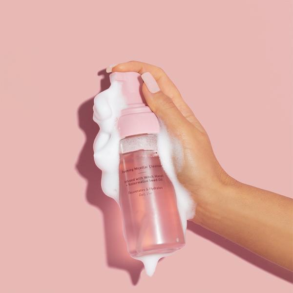 Etiqueta privada 100ML Hidratación suave de la piel Elimina el maquillaje Ropa de lavado de cara Limpieza facial Sandía espumosa Limpieza micellar