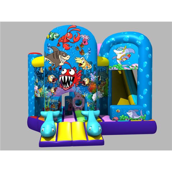Customized Inflatable Kids Trampoline 0.55mm Pvc Tarpaulin Material