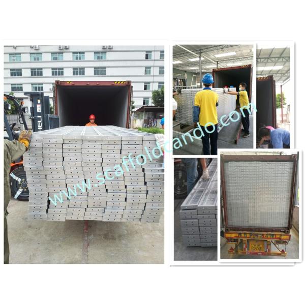 Walking platform decking plank Q195 galvanized scaffolding steel plank steel board with 1000-4000mm length BS1139