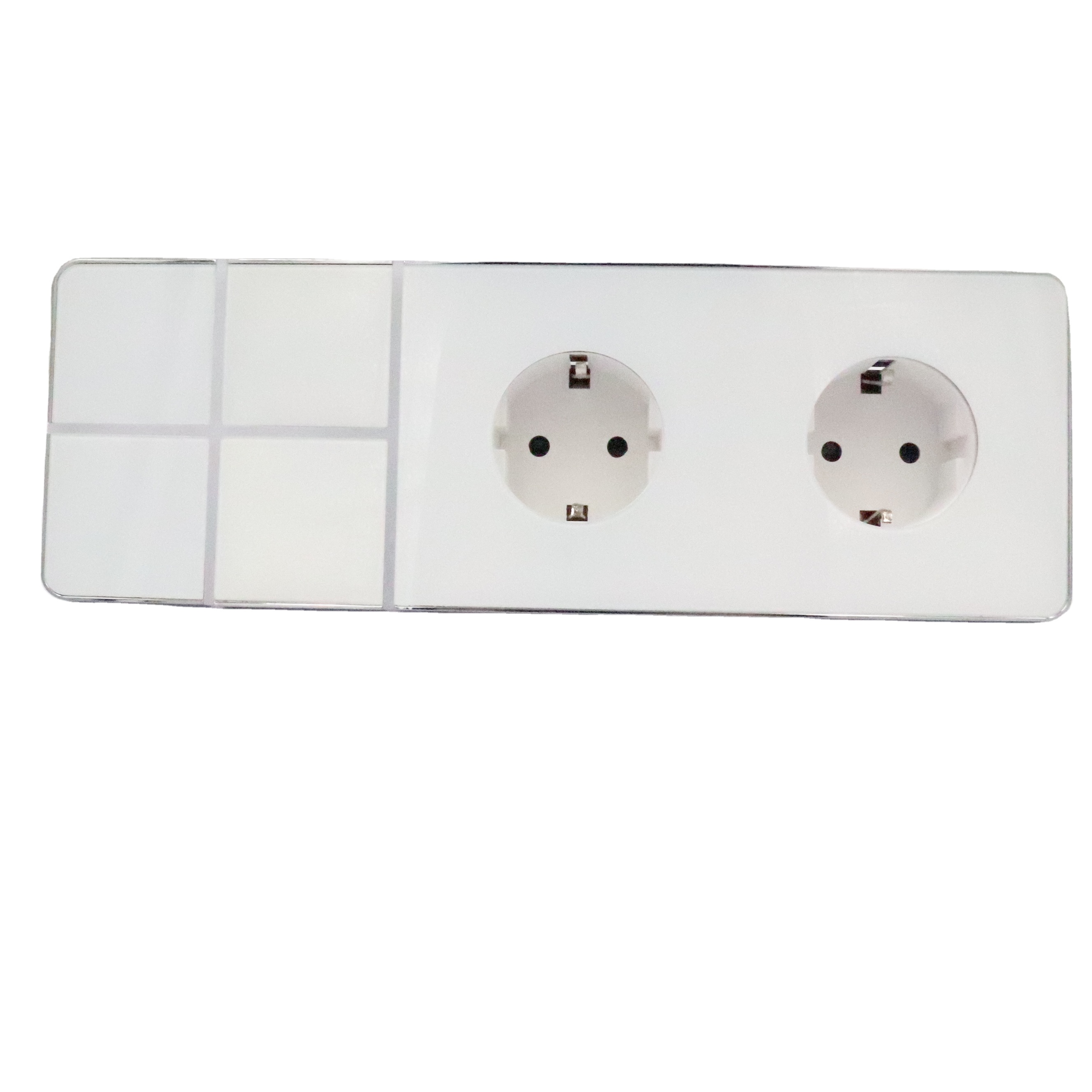 Luxury Aluminum Panel Multi Function Electrical European Wall Switch and Socket Full Touch-senstive Switch for Home Automation
