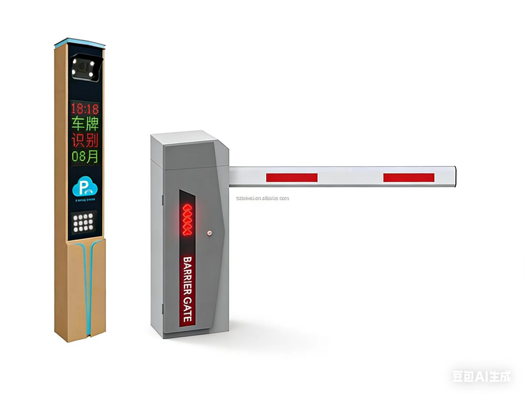 Fast Boom Barrier Traffic Light Automatic Parking Boom Barrier with Led Strip