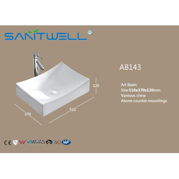 Новый квадрат дизайна AB143 над шаром 510*370*120 mm тщеты встречного таза керамическим