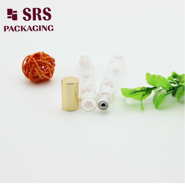 SRS 10ml transparent color glass roll on bottle for essential oil