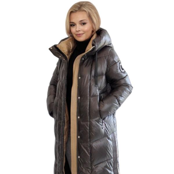 FODARLLOY Solid Color Down Jacket Hooded Long Winter Coats Jackets For Women 2022