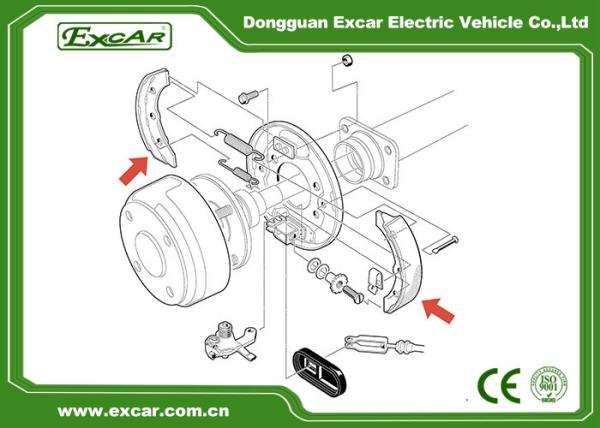 Maxilas do freio materiais do carrinho de golfe do ferro, maxilas do freio 70794-G01 de Ezgo Txt