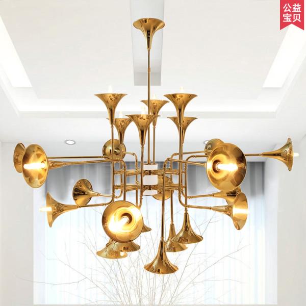 Свет крытого домашнего золота лампы украшения современного немедленный привесной с абажуром рожка