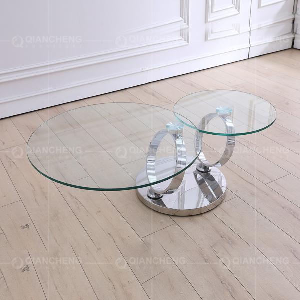 Extendable 0.17CBM Modern Coffee Table With Glass Top Living Room Furniture