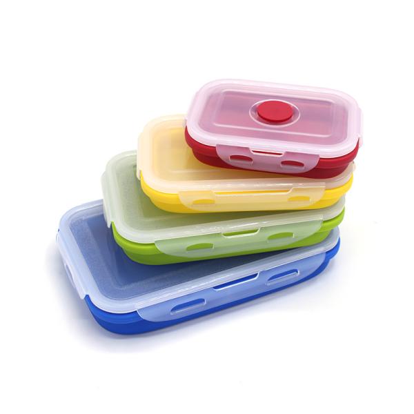 FDA aprovou Mini Silicone Collapsible Lunch Box portátil