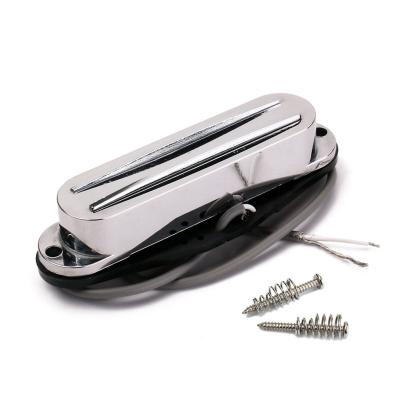 Chrome Plated Plastic Dual Rail Guitar Pickup Single Coil DC Resistance 9.3K