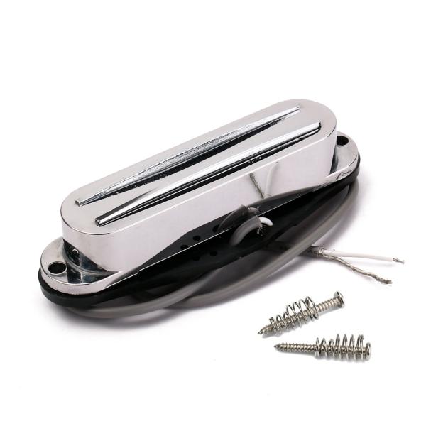 Chrome Plated Plastic Dual Rail Guitar Pickup Single Coil DC Resistance 9.3K