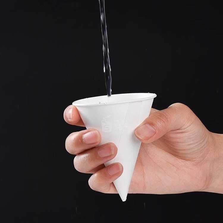 Convenient 3.7-4.5 Oz Paper Cone Cup for Disposable in Airport Hotel and Super Market