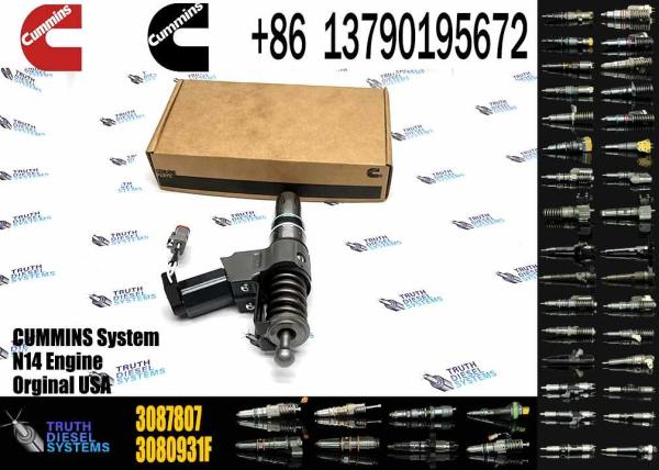 Componentes del motor diesel inyector de combustible de tren común 3411764 3087733 3087807 para el motor Cummins N14