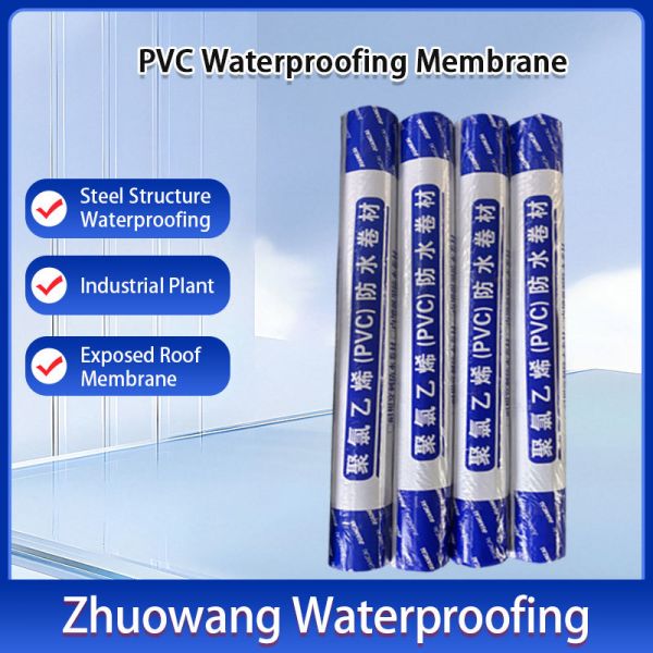 Polyvinyl Chloride Waterproof White Pvc Roofing Membrane For Steel Structure Roofs