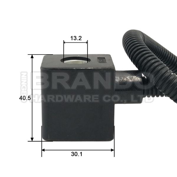 13mm Hole Automotive Parts Plug Connector 0200 Solenoid Valve Coil