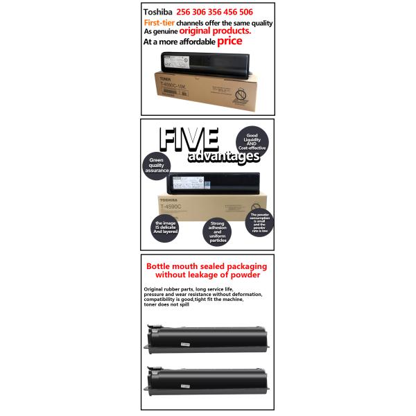 Original Toshiba T-4590 Toner Cartridge for 256 306 356 456 Copiers Toner Powder Reliable Long-Lasting Premium Quality Copier