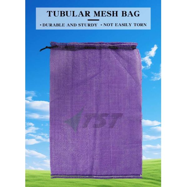 Violet Tubular Vegetable Mesh Bags 50x70cm 50x80cm For Pumpkin