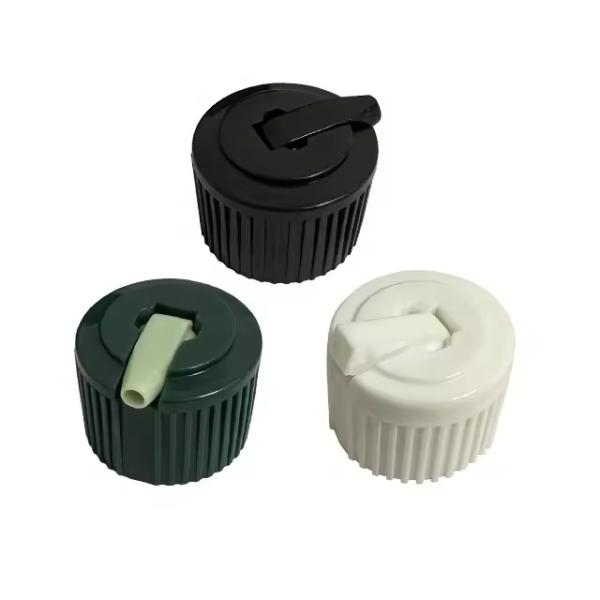 24mm 28mm white black plastic turret cover flip disc top lid detergent bottle