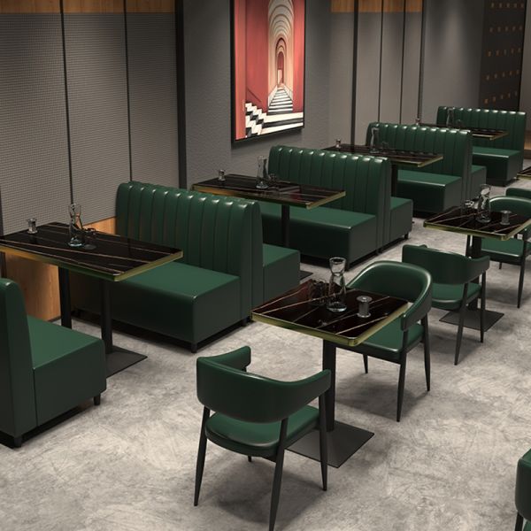 Best Price Factory Restaurant Seating Booth for Restaurant Furniture Metal Coffee Table Sets With Chairs