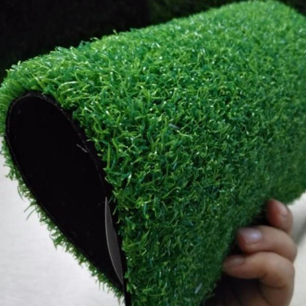 High Density Curly Sports Artificial Grass For Golf Gateball Basketball Two Color