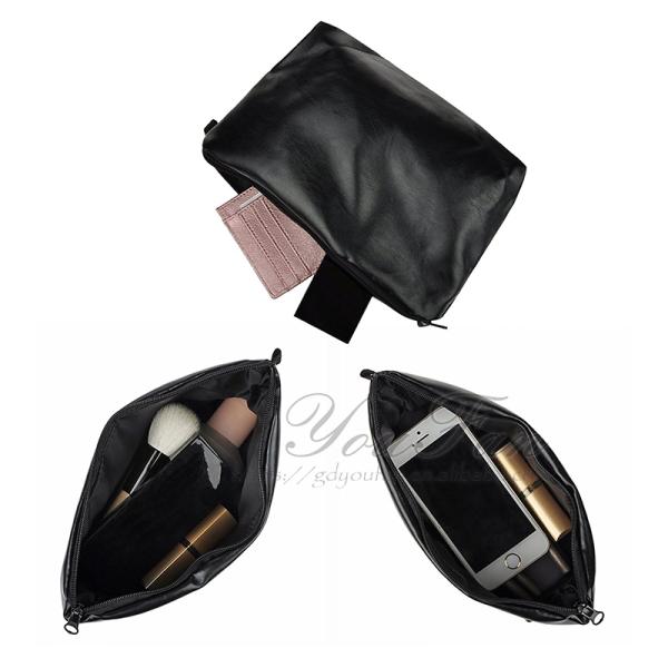 Handy PU Leather Travel Organizer Cosmetic Bag OEM / ODM For Ladies