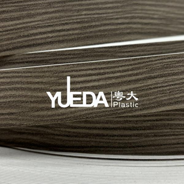 Dark Brown Wood Grain Plastic Edging Tape Edge Banding Strips Moisture Proof