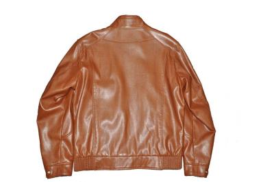 Ninguna chaqueta de cuero del bombardero del OEM de los botones, casual y elegante, gruesa de la motocicleta para los hombres
