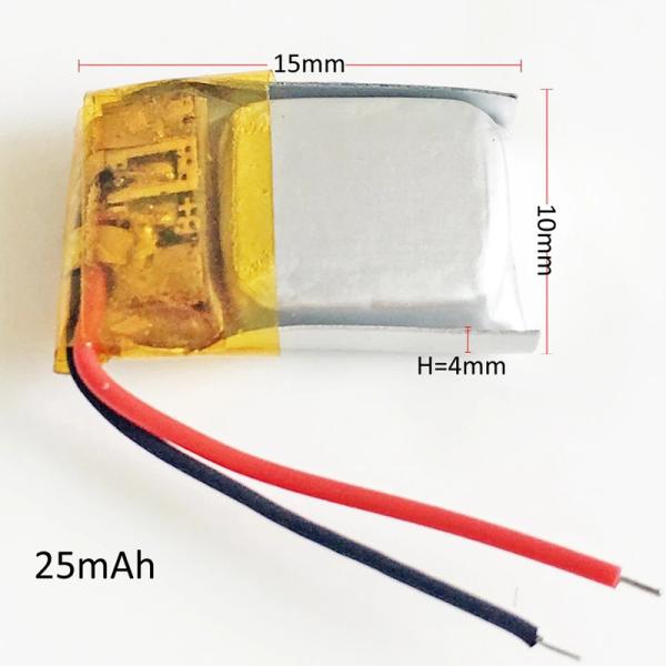 3.7V 25mAh 401015 Size Lithium Polymer Battery Lipo Battery for Household Appliances