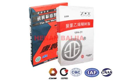 Durable  Pasted Valve Bags 60g-130g/M2 Dry Mortar Packaging Multiwall Paper Sacks