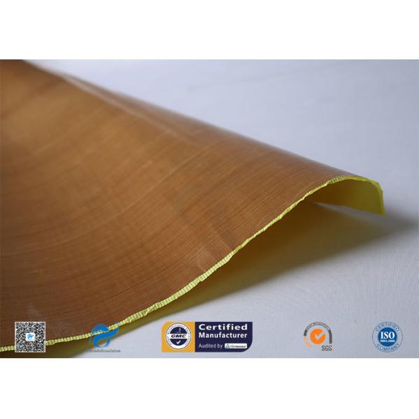 0.13mm Self - Adhesive Tape Brown PTFE Coated Fiberglass Fabric