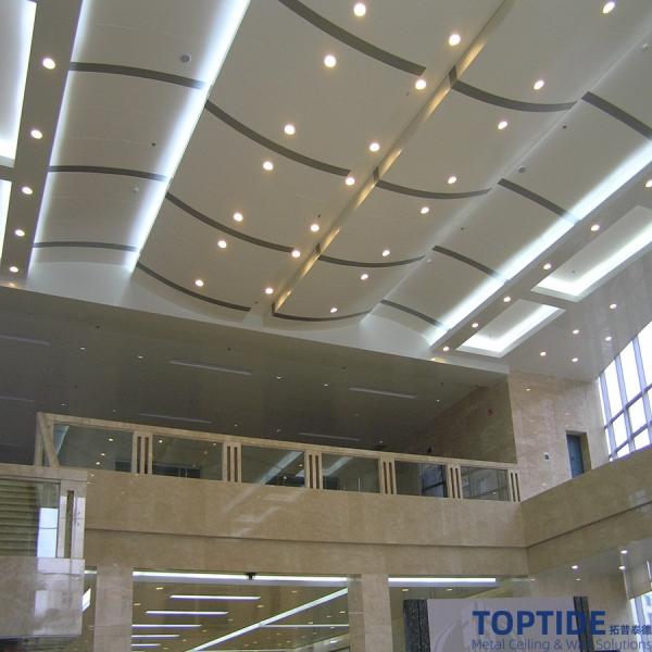 Wave Like Curved Aluminium Honeycomb Panel Decorative Suspended Sandwich Ceiling Boards