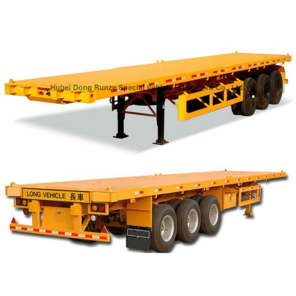 40ft Tri-axle Flatbed Container Carrier Truck Semi Trailer 45 Ton 60 Ton