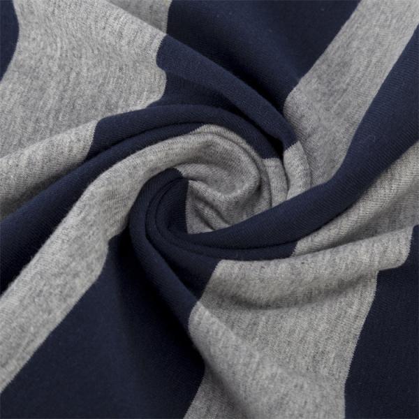 Удобная и мягкая высокоцветная прочность и дышащая полосатая вязаная ткань для повседневной носки