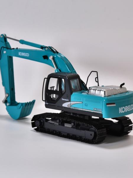 Excavateur en acier Shen modèle SK200 KOBELCO simulation originale alliage métallique décoration automobile non jouets