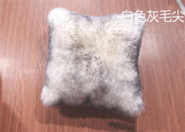 O cabelo longo paire o estofamento de lãs para a cadeira, coxim macio 45 x 45 Cm do assoalho da pele de carneiro