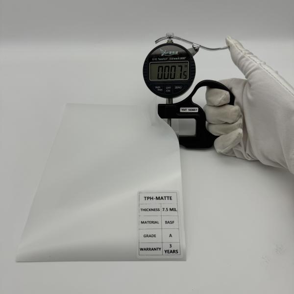 Matte TPU PPF Film 7,5 mil La peinture de protection automatique résistant à la corrosion