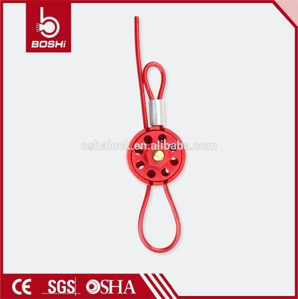BD-L31 encryption alloy lock Steel wire rope Lockout for cable ,Brady Wheel Cable Lockout