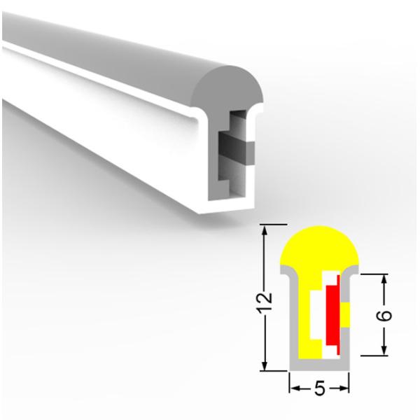 Luces de neón impermeables de 5*12mm 120leds/m 8W LED RGB flexible de silicona IP65
